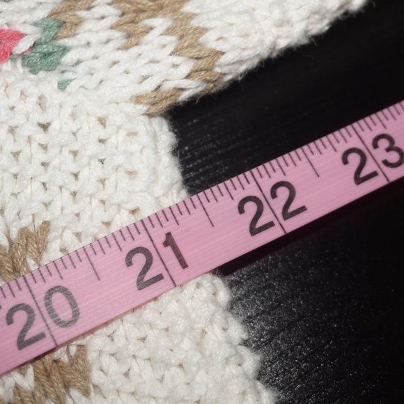 Vintage 90s Woolrich Intarsia Cotton Knit Cardigan Sweater - Picture 5 of 6